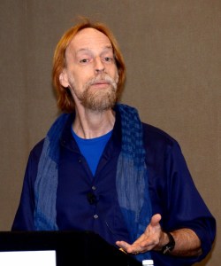 Photo of Lev Raphael at a podium